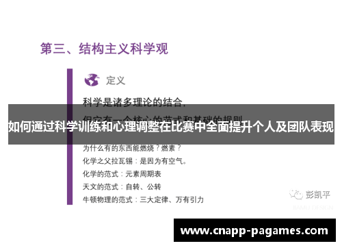 如何通过科学训练和心理调整在比赛中全面提升个人及团队表现